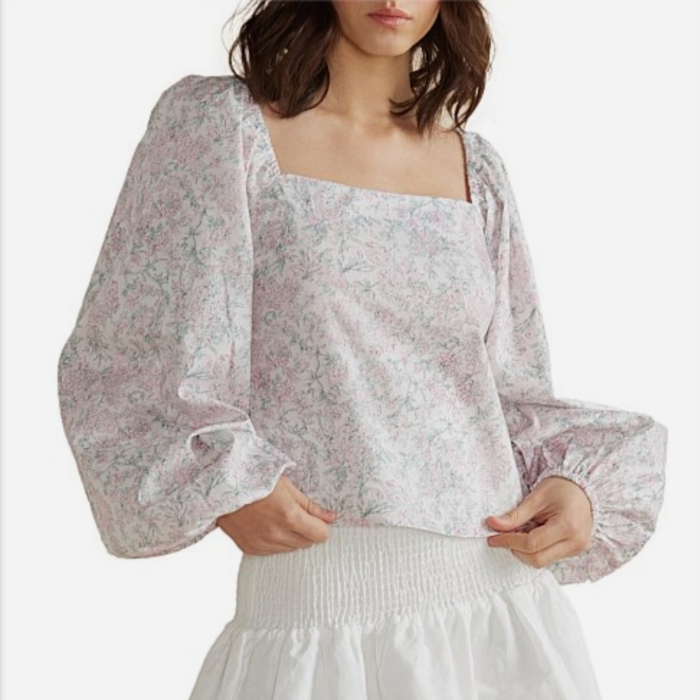 Minkpink floral cascade top nwt